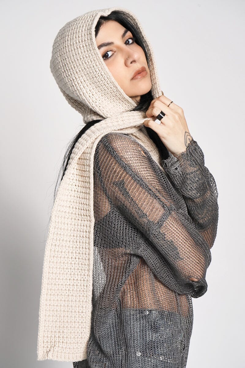 Daybreak Knit Hooded Scarf Hats NOCTEX
